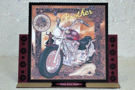 Time to Ride Bike Topper with Decoupage by Jackie Bullock