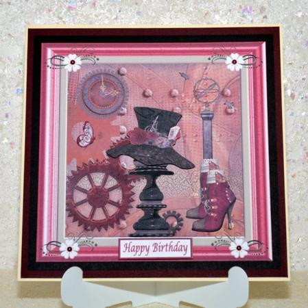 Red Steampunk Topper by Jackie Bullock