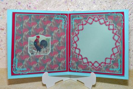 A Cockerel Crowing Insert by Jackie Bullock