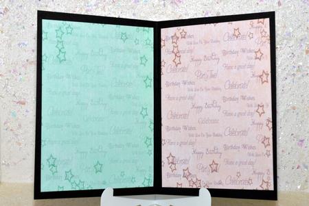Biege & Green A5 Birthday Backing Papers by Jackie Bullock