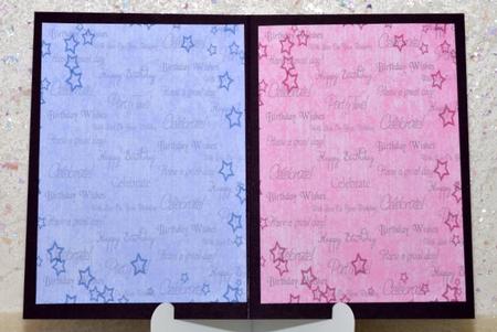 Pink & Blue A5 Birthday Backing Paper by Jackie Bullock
