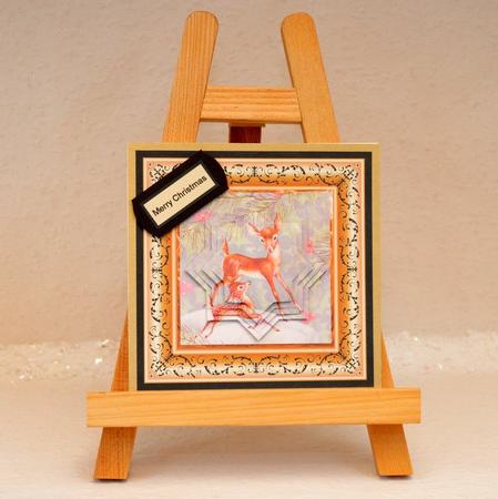 Deer and Fawn Card with Shaped Layers by Jackie Bullock