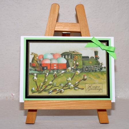 Vintage Easter Bunnies A4 by Jackie Bullock