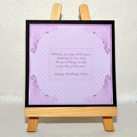 Happy Birthday Sister Pink Insert by Jackie Bullock