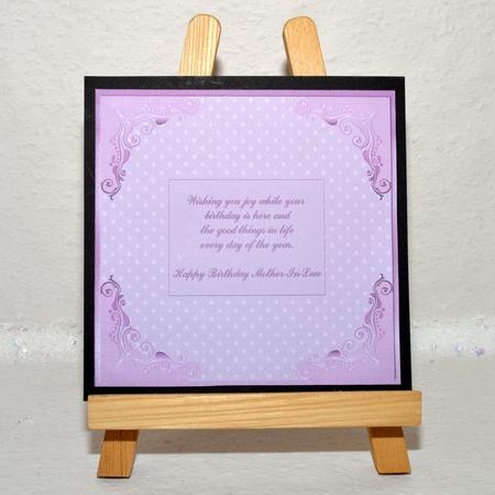Happy Birthday Mother-in-law Pink Insert by Jackie Bullock