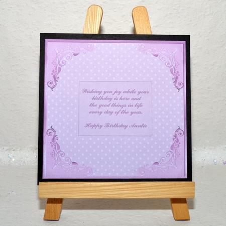 Happy Birthday Auntie Pink Insert by Jackie Bullock