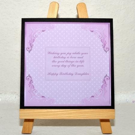 Happy Birthday Daughter Pink Insert by Jackie Bullock