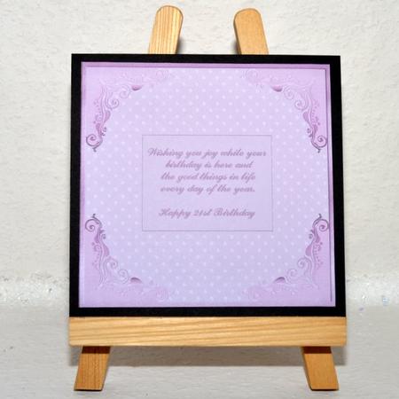 Happy 21st Birthday Pink Insert by Jackie Bullock