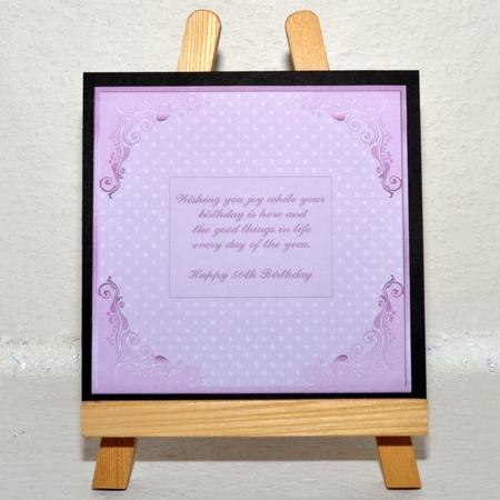 Happy 50th Birthday Pink Insert by Jackie Bullock