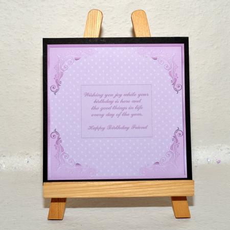 Happy Birthday Friend Pink Insert by Jackie Bullock