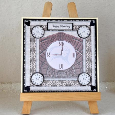 Male Card Birthday Time Art Deco by Jackie Bullock