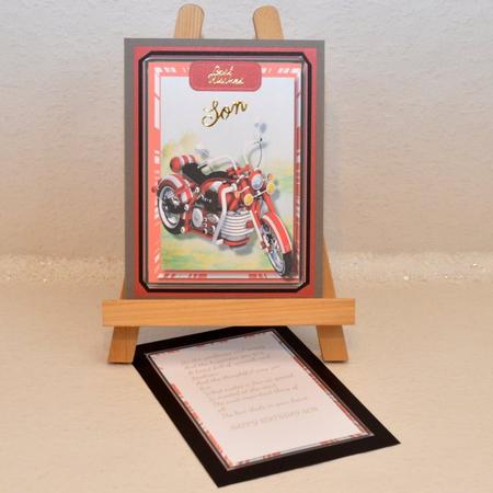 Lovely Birthday Topper and Incert with Verse, Son  by Jackie Bullock