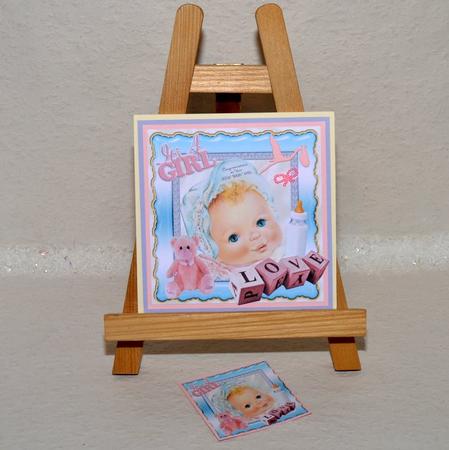 Lots of Love for a Little Princess Wih Her Teddy 8x8 by Jackie Bullock