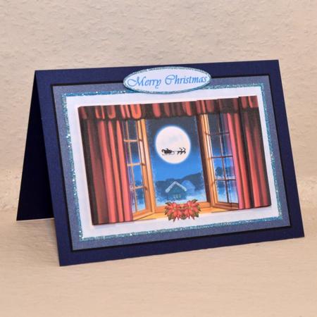 Christmas Eve Through the Window Side Stacker by Jackie Bullock
