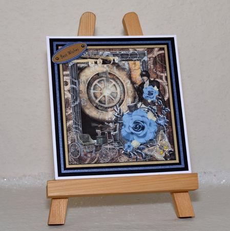 Passion for Steam Travel Topper with Decoupage by Jackie Bullock
