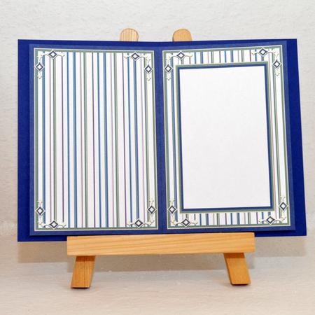 Blue & Cream Stripey Insert by Jackie Bullock