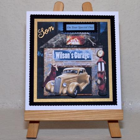Wilsons Gatsby Gas Station with Decoupage by Jackie Bullock