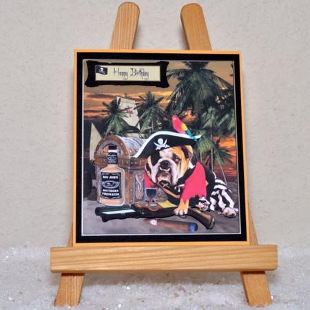 Protecting the Loot Bulldog Pirate Topper by Jackie Bullock