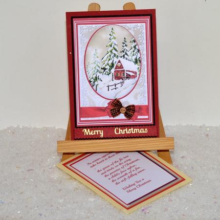 Christmas Topper with Verse and Log Cabin  by Jackie Bullock