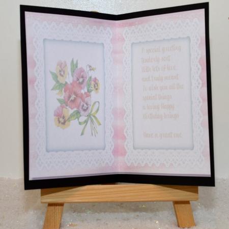 Incert in Pink with Verse . by Jackie Bullock