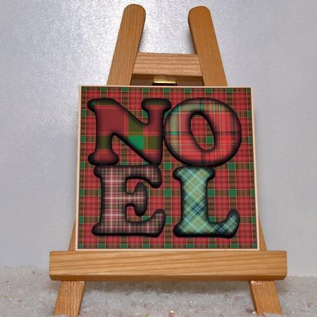 Tartan Noel on Tartan by Jackie Bullock