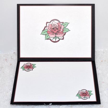 Skull Rose Tattoo Art Insert by Jackie Bullock