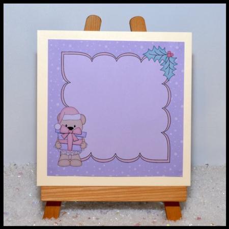 8 x 8 Christmas Livvy Bear's Presents Insert by Jackie Bullock