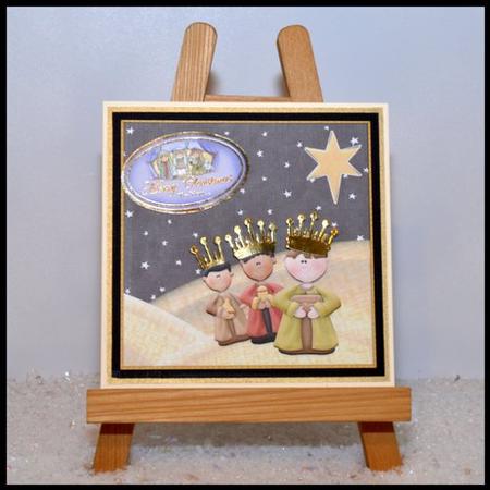 We Three Kings with Decoupage and Tags by Jackie Bullock