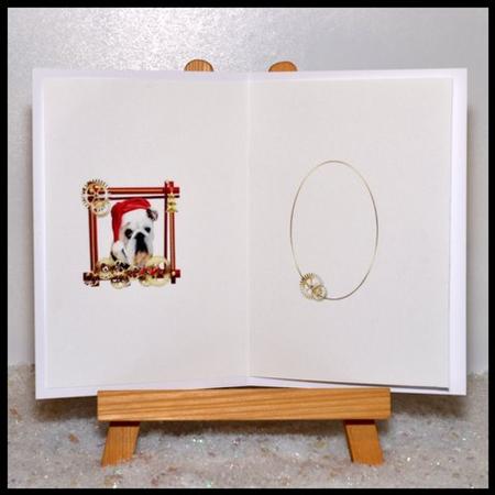 Bull Dog Steampunk Chrismas Wishes Insert by Jackie Bullock