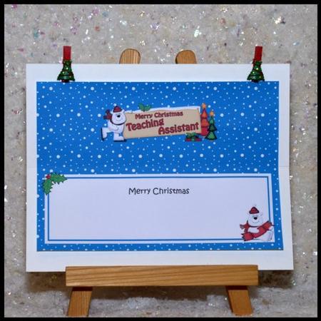 Large Dl Christmas Teaching Assistant Polar Bear Insert by Jackie Bullock