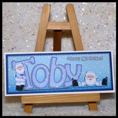 Large Dl Xmas Toby Santa 3D Decoupage by Jackie Bullock