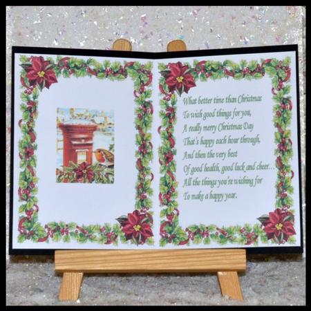 Pretty Red Robins in the Snow A5 Insert with Verse by Jackie Bullock