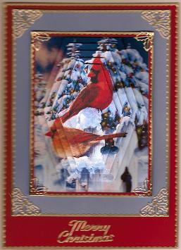 Red Cardinals in the Snow by Jackie Comfort