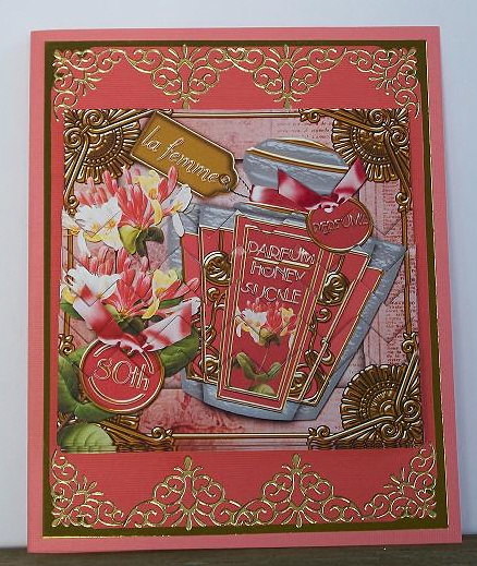 Honeysuckle Art Deco 80th Perfume 5in Zig Zag Bottom Stacker by Jackie Comfort