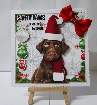 Santa Paws - Labrador  by Jackie Odonnell