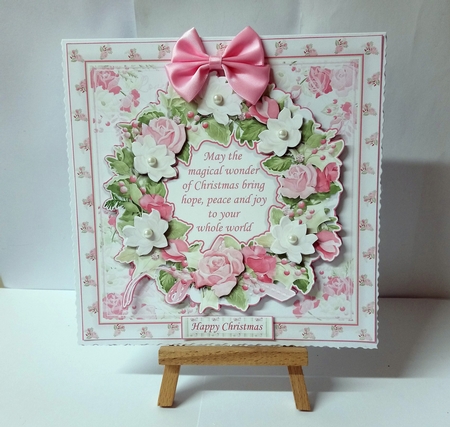 PASTEL CHRISTMAS FLORAL 7.5 Decoupage & Inserts BUMPER KIT by Jackie Odonnell