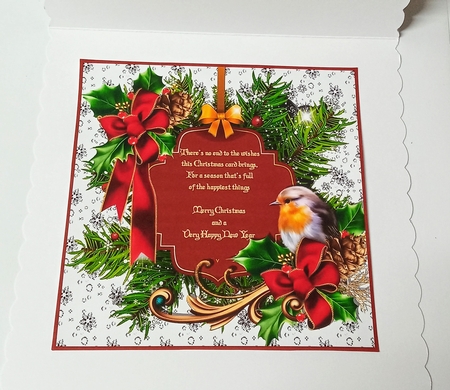 Christmas feathers and bows insert by Jackie Odonnell