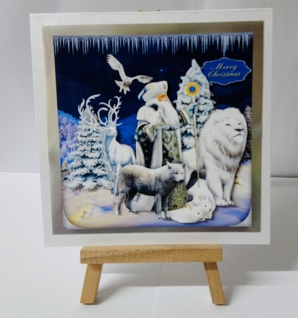 Santa Parade - Indigo Blue by Jackie Odonnell