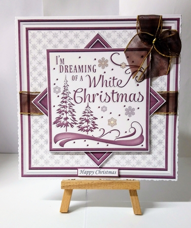 CHRISTMAS MONOTONE WHITE CHRISTMAS 7.5 Quick Layer Card & Insert by Jackie Odonnell