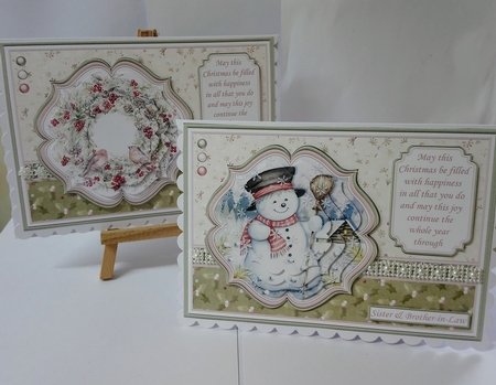 A5 MUTED CHRISTMAS Cards Pyramage & Inserts Bumper Kit by Jackie Odonnell