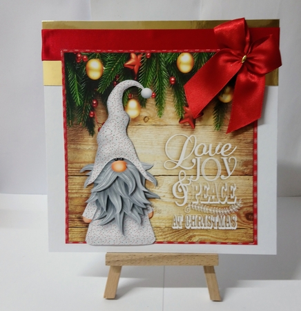 A Christmas Gnome Card Front Mini Kit-2 by Jackie Odonnell