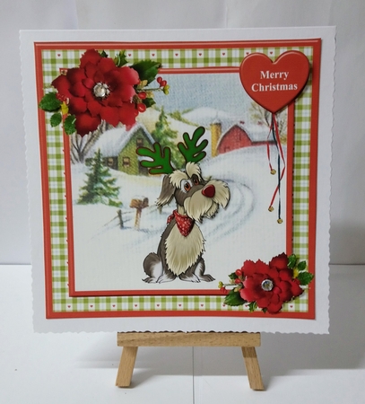 Reindeer in training christmas mini kit & decoupage by Jackie Odonnell