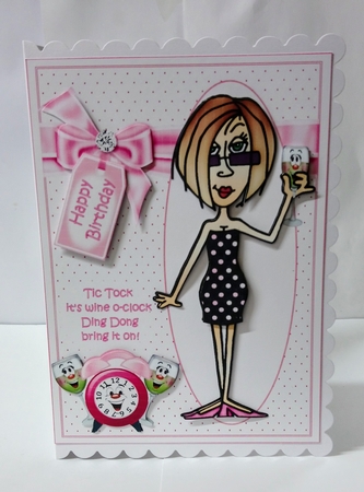 J.J Its wine o-clock decoupage by Jackie Odonnell