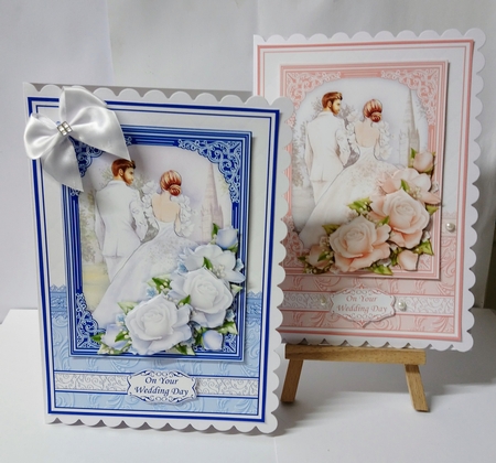 BRIDE & GROOM WEDDING DAY A5 Decoupage & Inserts With Verses Bumper Kit by Jackie Odonnell