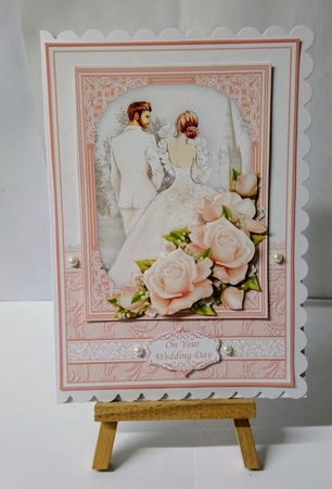 BRIDE & GROOM WEDDING DAY A5 Decoupage & Inserts With Verses Bumper Kit by Jackie Odonnell