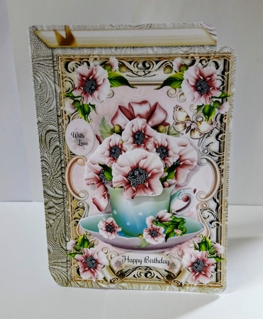 Pink Poppies 5x7 Shaped Book Mini Page Kit by Jackie Odonnell