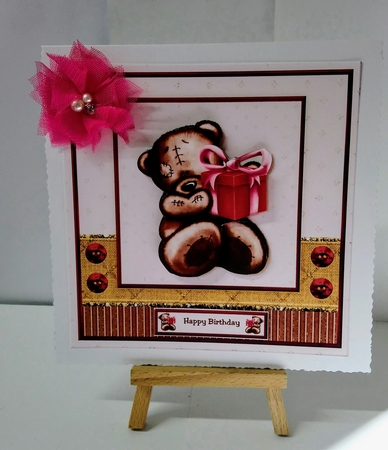 Mini Kit Cute Birthday Teddie by Jackie Odonnell