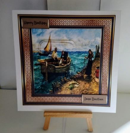 Bringing in the fish 7x7 by Jackie Odonnell
