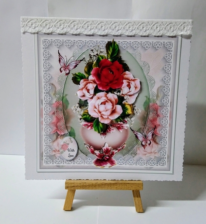 Vase Of Roses Mini Page Kit by Jackie Odonnell