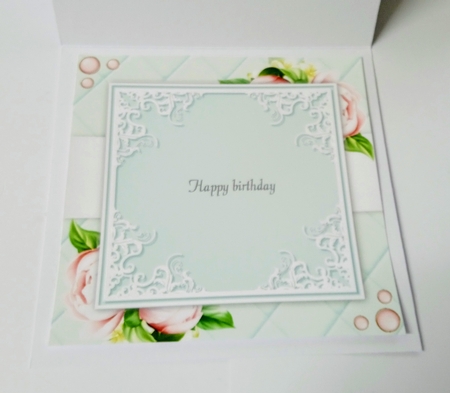 Beautiful Blue & Pink Peony Insert 2 8x8 by Jackie Odonnell